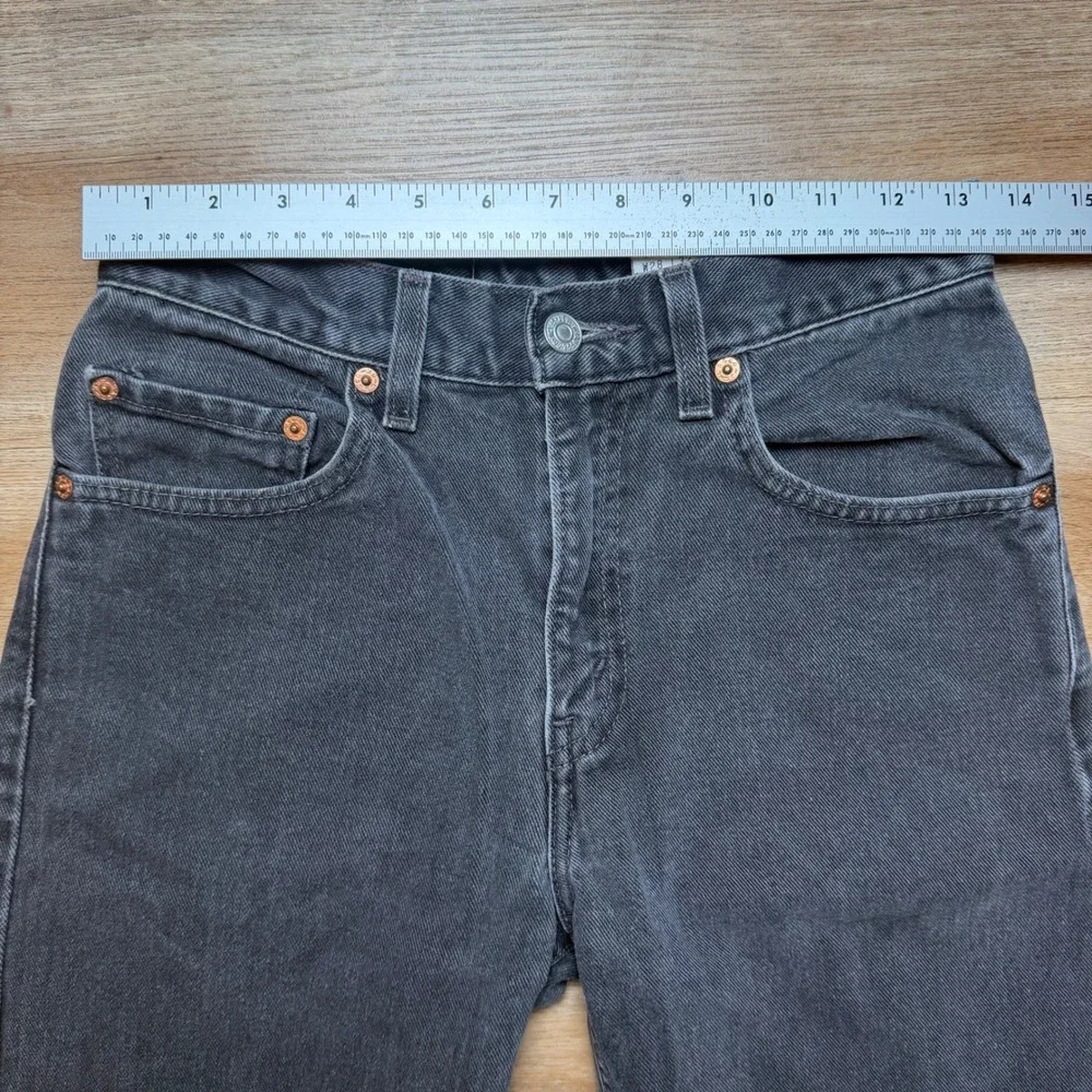 Vintage Levi's 505 Regular Fit Jeans Mens 28x32 Black Straight Leg Denim Y2K